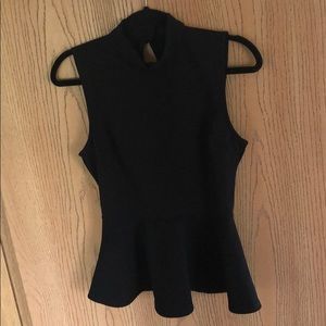Black peplum top